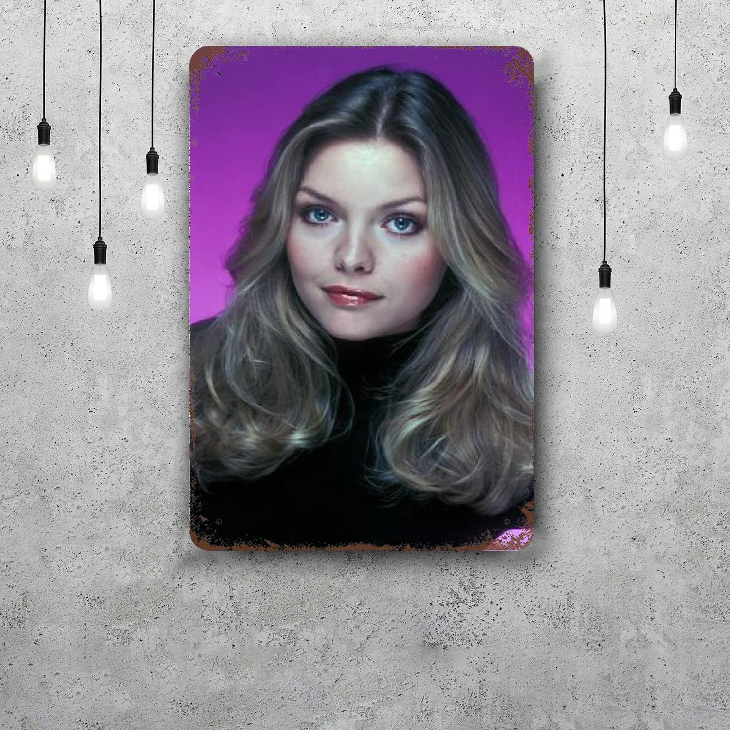 

michelle pfeiffer actor Decor Poster Vintage Tin Sign Metal Sign Decorative Plaque for Pub Bar Man Cave Club Wall Decoration 20x30cm（7.8x11.8inch）