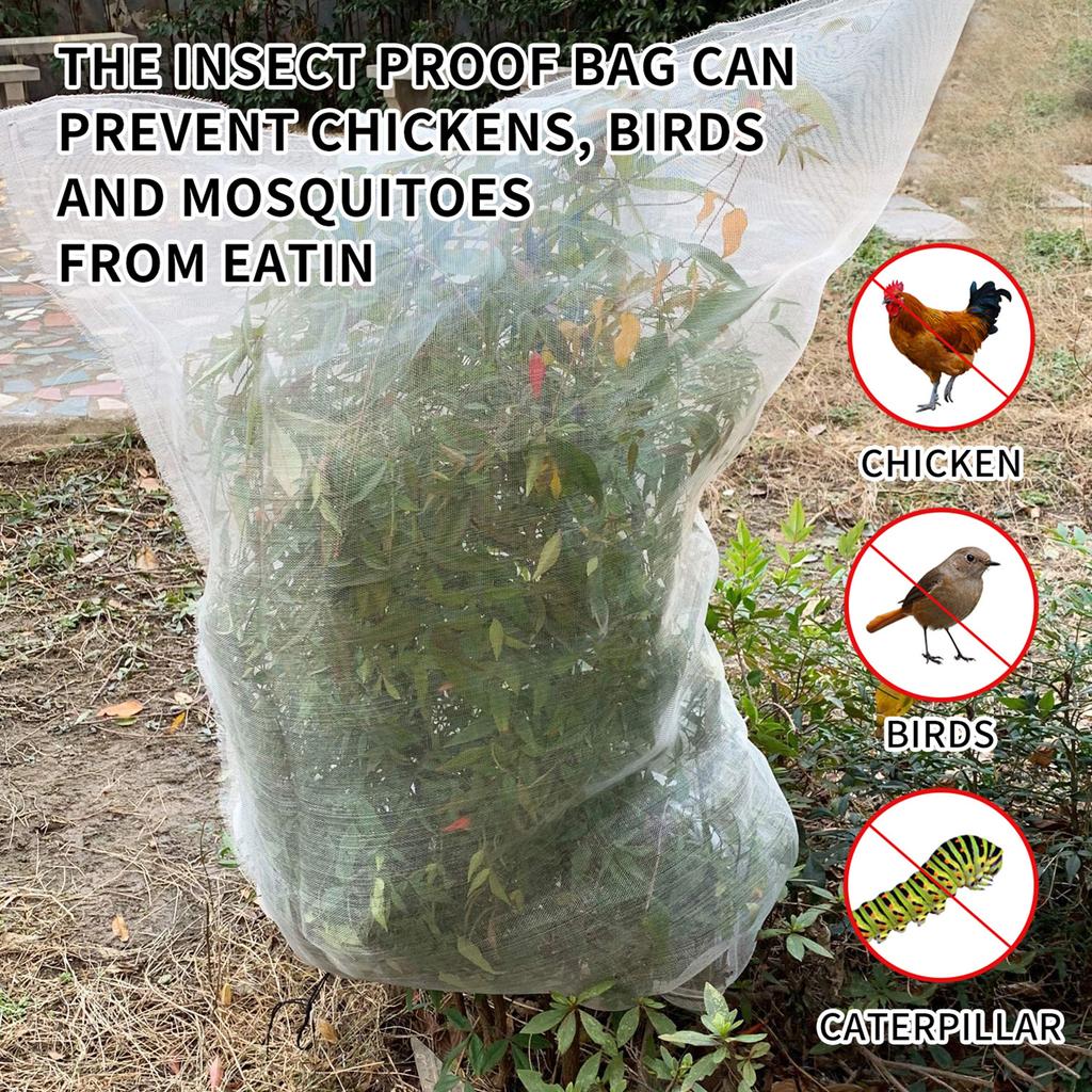 Insect Barrier Netting Mesh, Protect Plant Fruits Flower from Insect Bird Eating