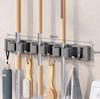 Mopp- und Besen-Organizer Mopphalter-Gestell Mopphalter Wandmontiert Stark Besen-Mopphalter-Regal mit Haken Organizer Hängen Besen auf