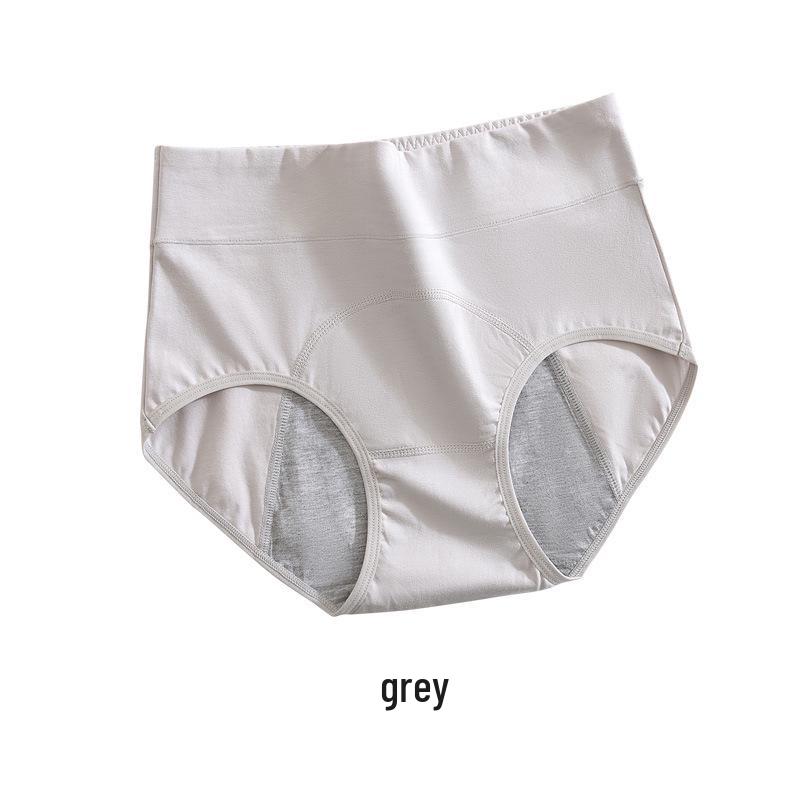 Women's High-Waist Antibacterial Cotton Menstrual Briefs - Leak-Proof Period Underwear for Girls