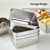 6Pcs/set Stainless Steel Food Storage Containers With Lids Leakproof Stackable Reusable Camping Picnic Storage Boxes Organizer