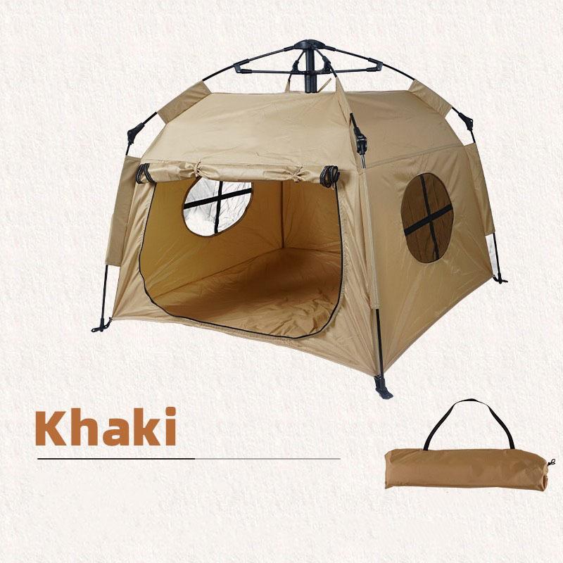 Automatisches Falt-Haustierzelt Wetterfest Tragbar Katzenhundehaus Outdoor Indoor Unterstand Camping Reisezubehör Oxford-Gewebebezug