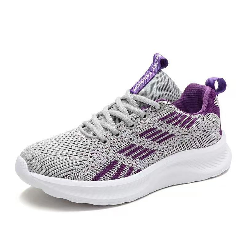 Women's Flyknit Breathable Sports Shoes - 2026 Spring/Autumn Soft Sole, Lightweight Running