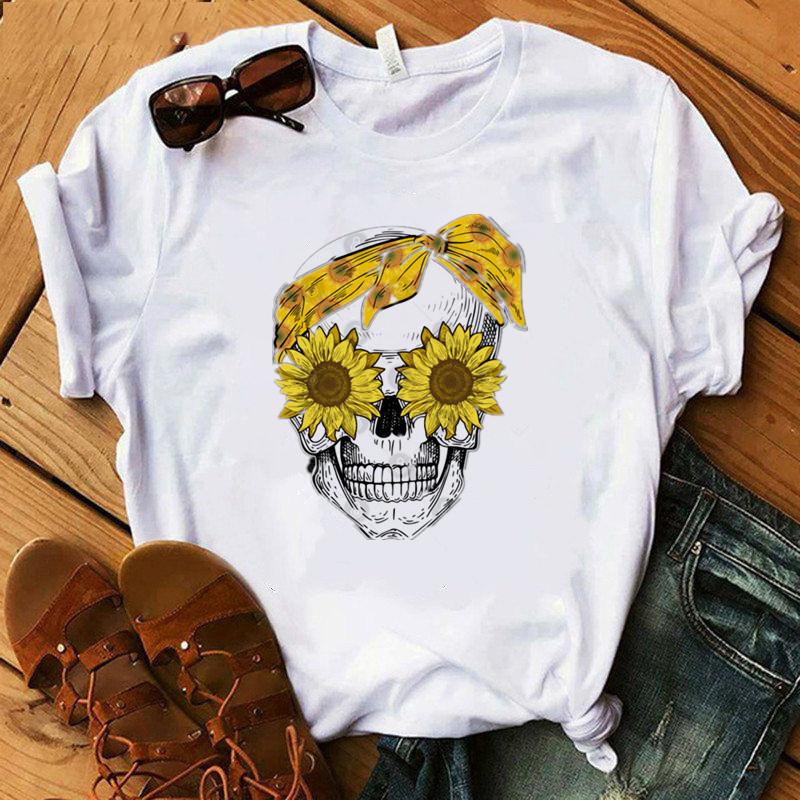 Women Crown Funny Print T Shirt Fashion Summer O Neck 90S Clothes Girl Casual