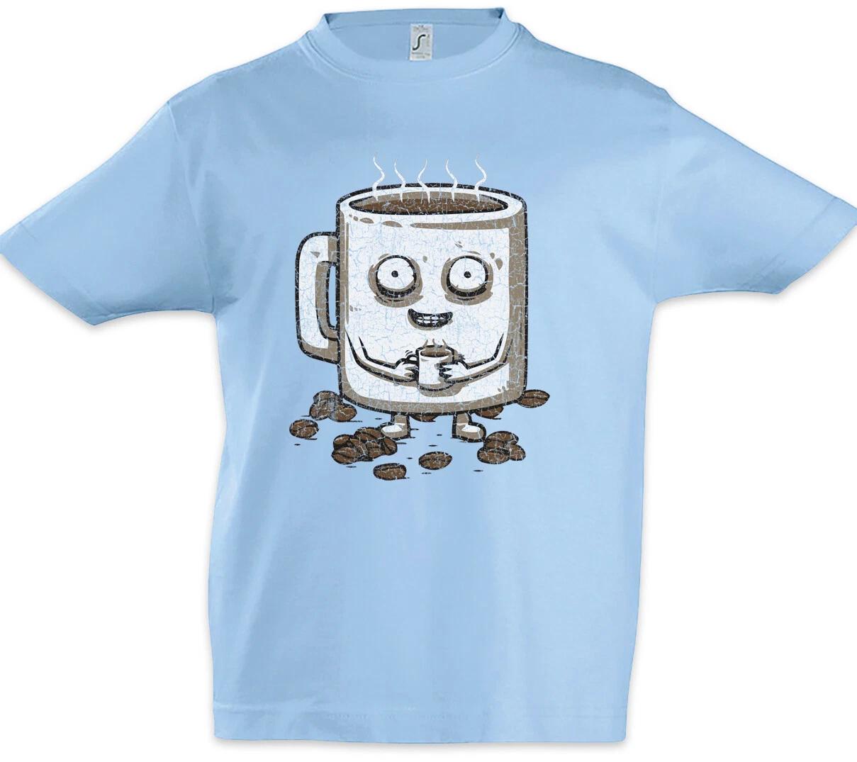 Coffee Mug Kids Boys kids boys T-Shirt Caffeine Fun Geek Nerd Coffee Mug Coffee Cup 120