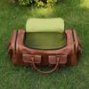 Leather 24 Inch U Zip Holdall Luggage Handmade Duffel Bag Carryall Weekender Travel Overnight Gym Sports Carry On Duffel Bag For Men And Women