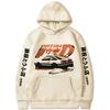 Anime Initial D Tištěné Mikiny Letní Dospívající Ležérní Volné Módní Retro Divoký Streetwear Y2K Dlouhý Rukáv Fleece