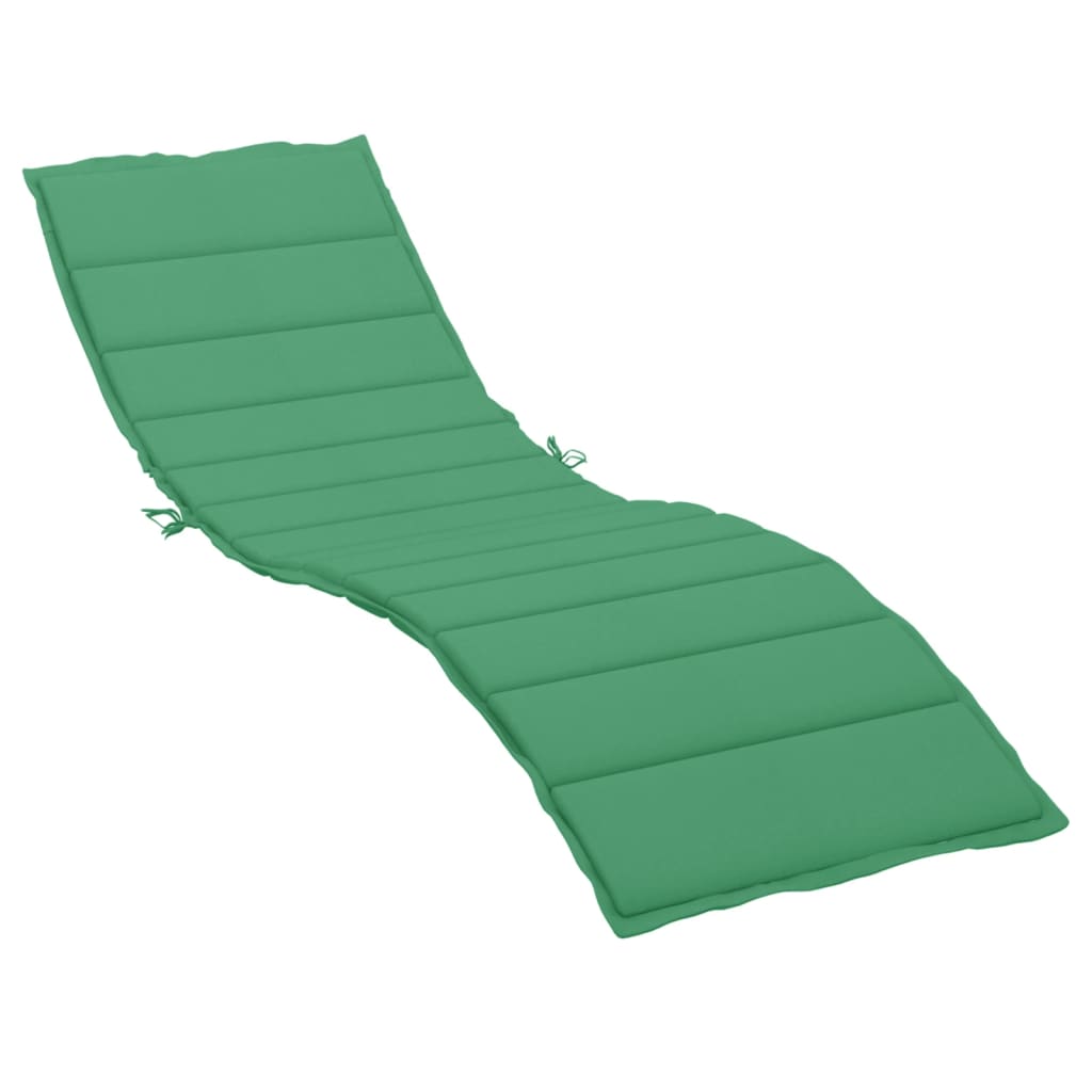 Sun Lounger Cushion Green 200 X 60 X 3 Cm Oxford Fabric