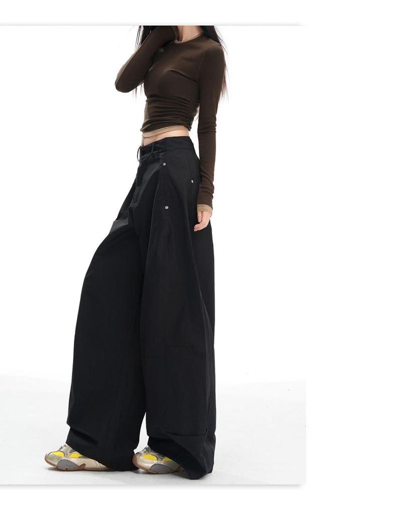 Autumn Women's High-Waist Loose Wide-Leg Pants