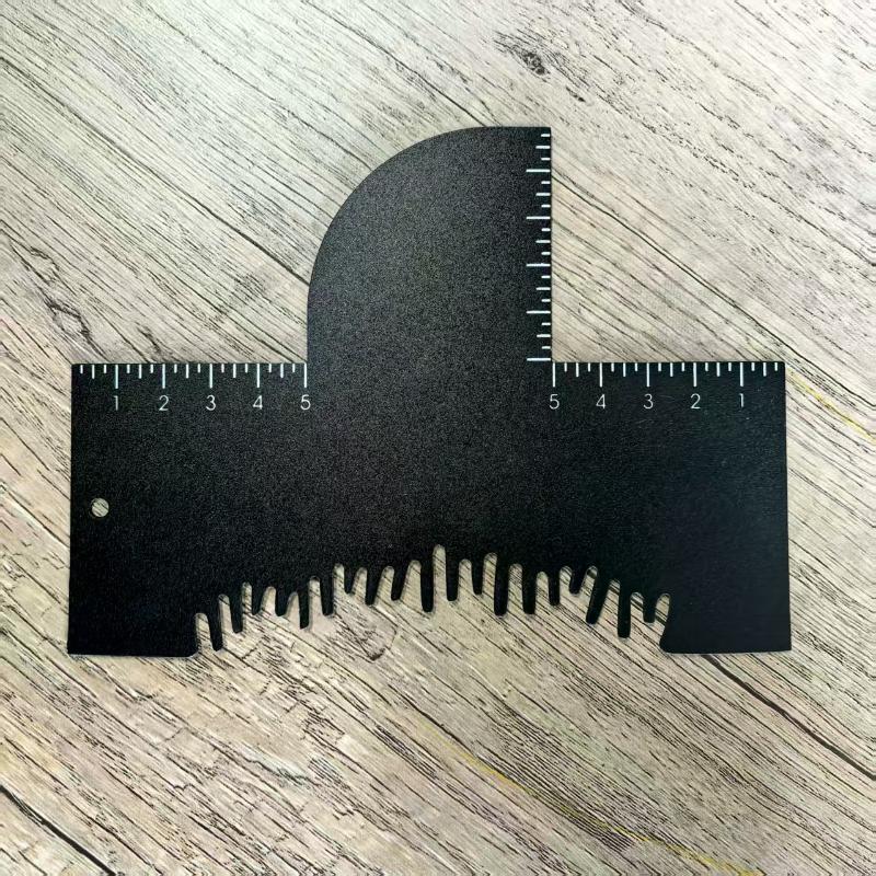 Profesionální nástroj pro tvarování vousů Karta pro zvýraznění linie vlasů s měřítkem pro přesné tvarování vousů Styling Must Have Tvarovač vousů