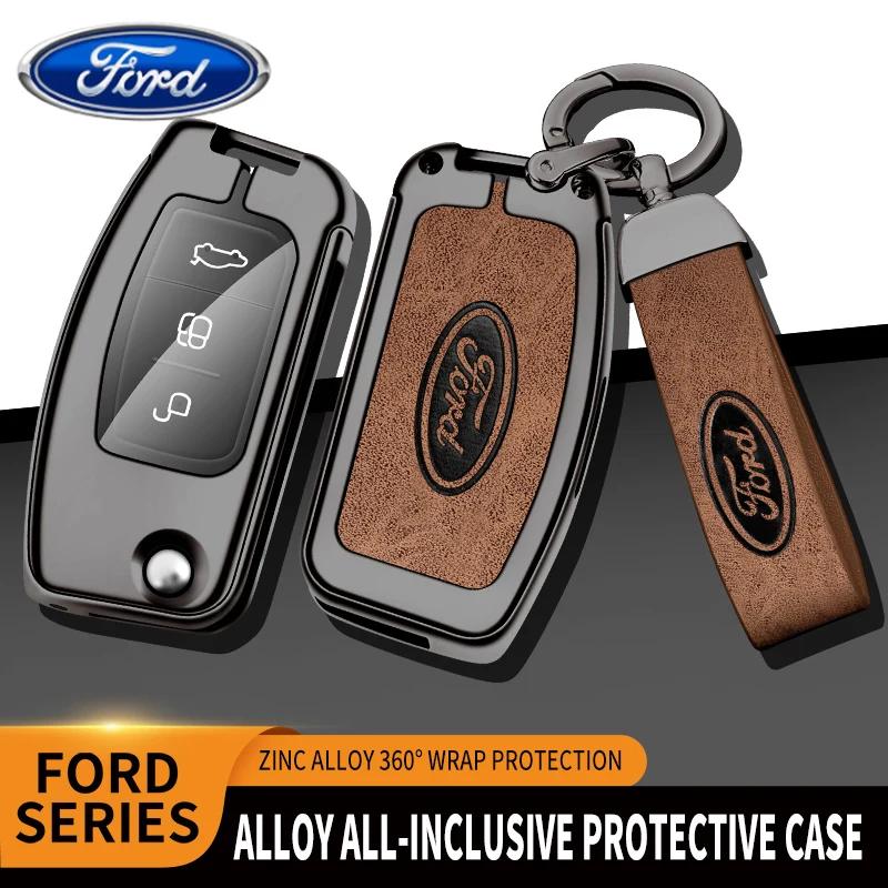 Naklejka na samochód Etui na kluczyk samochodowy Ford Pokrowiec Flip Składany Do Ford Focus 2 3 Ecosport C-Max S-Max Ka Mondeo Kuga Galaxy Fiesta Brelok do kluczy samochodowych
