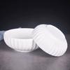 ZISIZ Pure White 8-inch Pumpkin Bowls (Set of 2)
