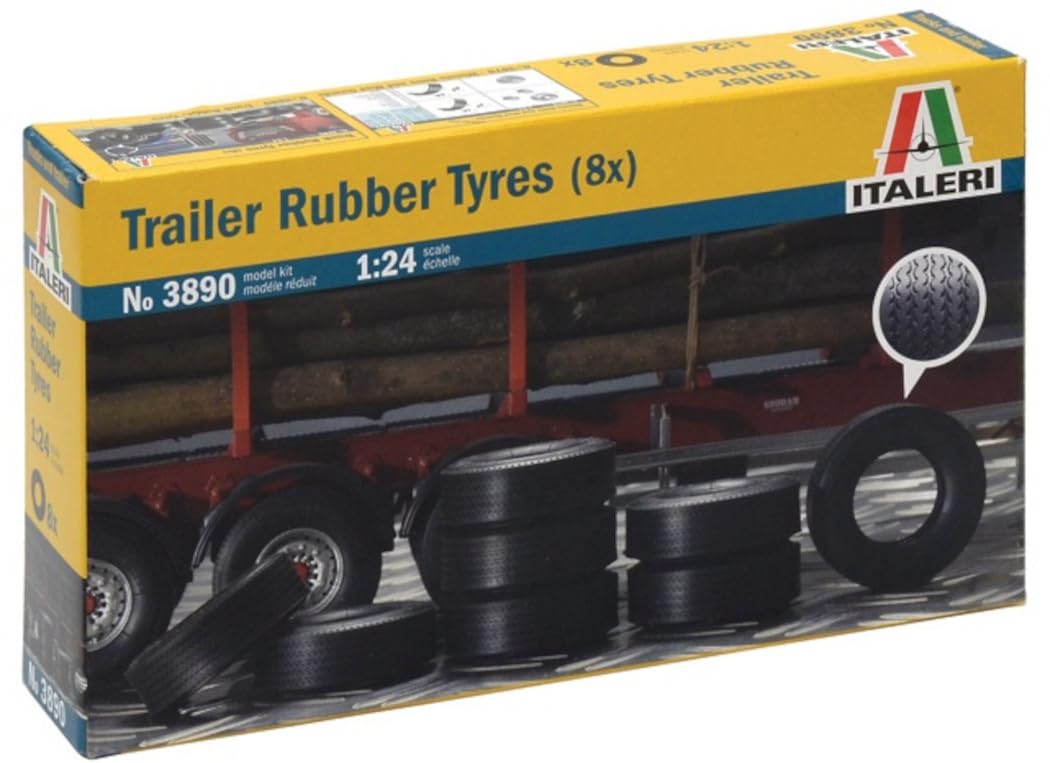 

Platts Italeri Trailer Rubber Tire Set of 8 Plastic Model Parts IT3890 1/24