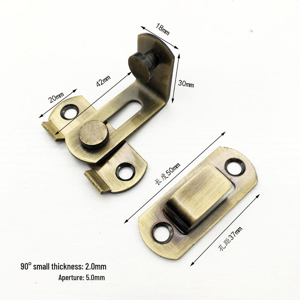 Black Stainless Steel Anti-Theft Sliding Door Lock Latch for Wooden Doors
