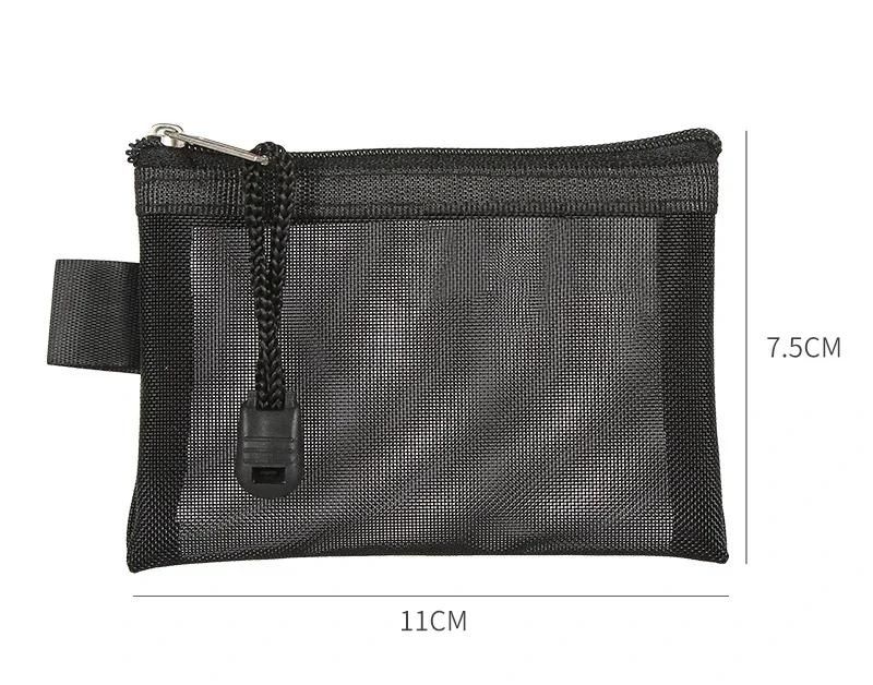 Mesh Makeup Bag Mini Zipper Women Cosmetic Organizer Coin Purse Cute Wallet Small Storage Pouch