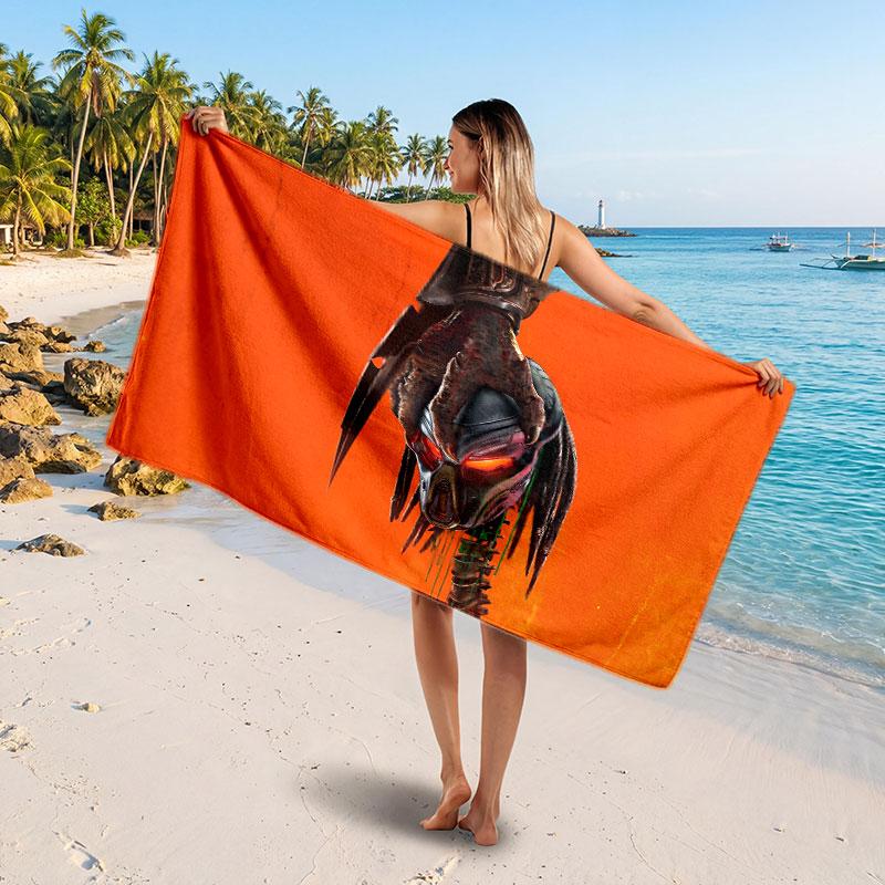 Large Beach TowelPredator Soft Absorbent Towel Beach Bath Home Use