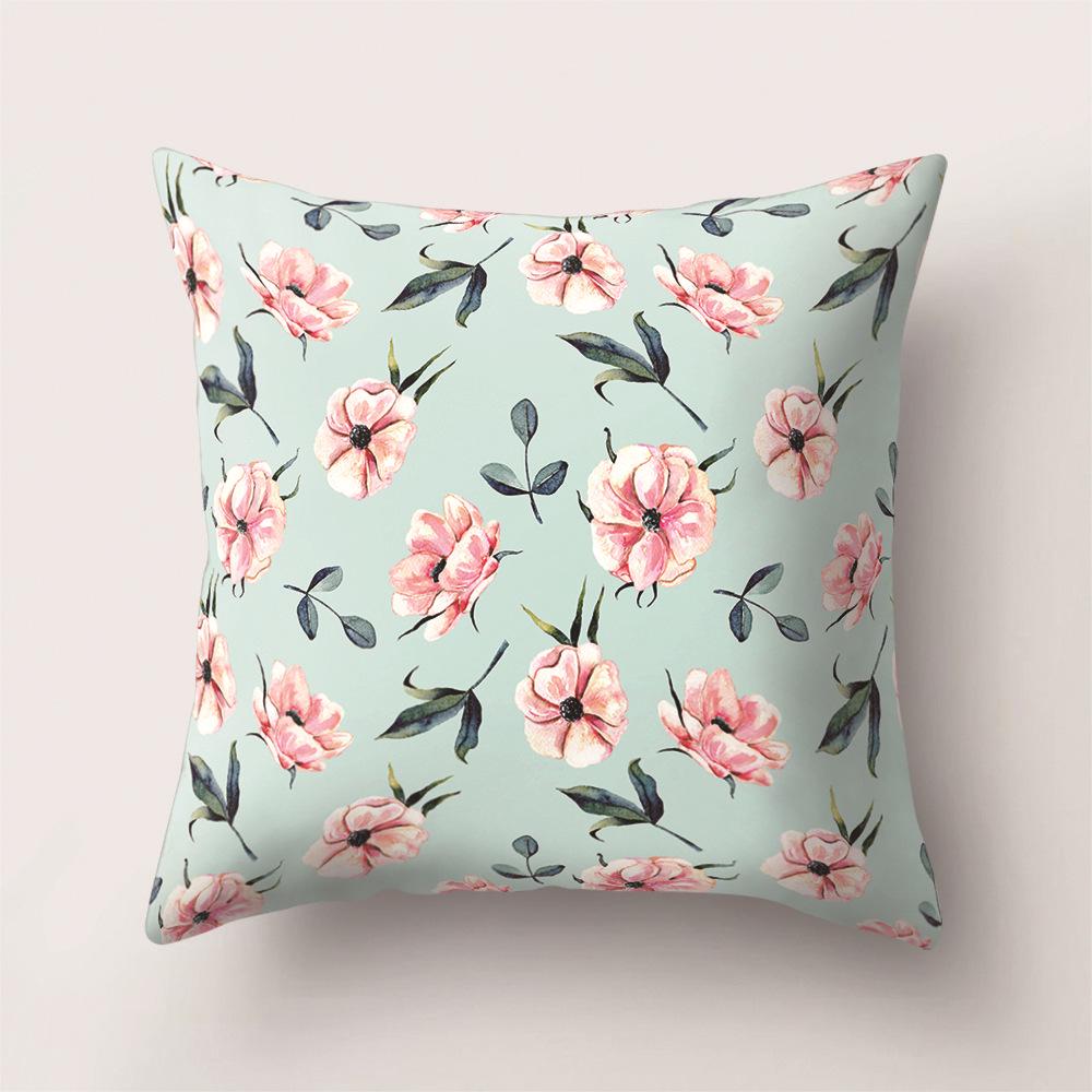 Tropical Rainforest Leaves Flowers and Plants Animals Printed Pattern Pillowcase Air Cushion Cover