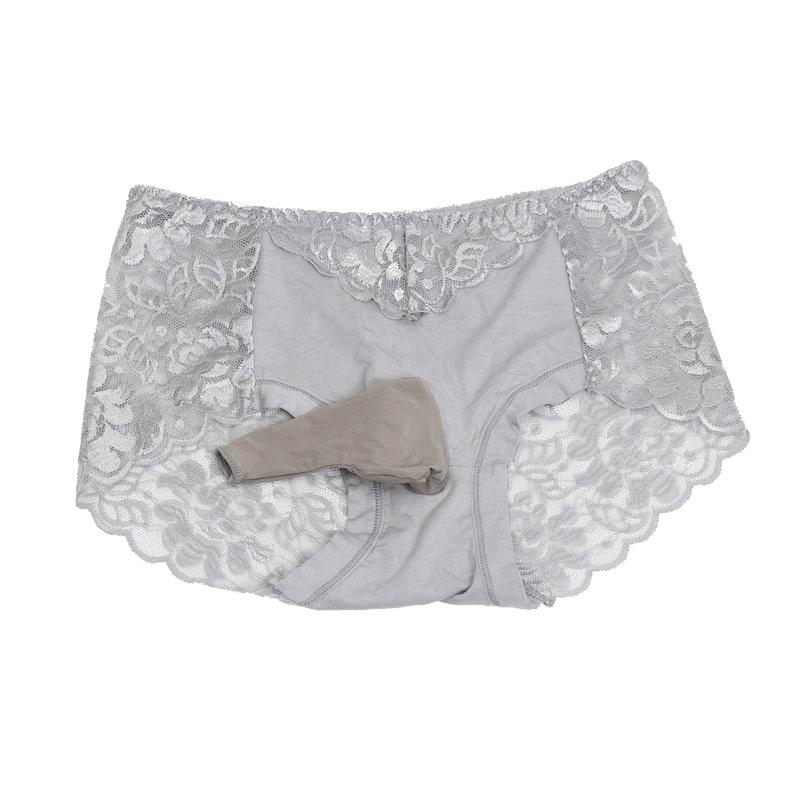 Men's lace underwear with jj cover, sexy sex stockings underwear, ultra-thin and breathable summer fully transparent briefs