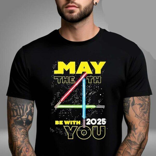Star Wars Day 2026 May The 4th Be With You Lightsaber Unisex T-Shirt Size S-4XL XL