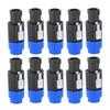 Fydun 10PCS C NL4FC Audio Speaker Connector, 4 Pin Speakon Plug, Blue