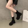 Skinny small short boots women's 2025 new autumn and winter Korean version thick-soled small Martin boots niche design fashion boots