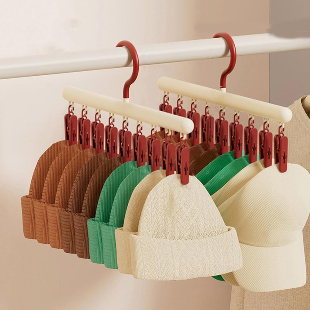 

2Pcs Windproof Clothes Drying Hanger 360° Rotating Underwear Drying Clips Bathroom Style C