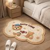Foot Pad Anti Slip Cartoon Floor Mat Animal Pattern Soft Absorbent Rug Imitation Weaving Absorbent Kitchen Mats Living Room