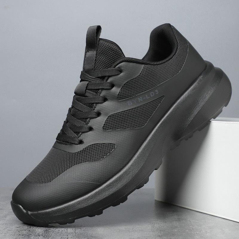 

Lightweight Breathable Men Running Shoes Slip Resistant Hiking Sneakers Outdoor Student Casual Shoes 39 чёрный