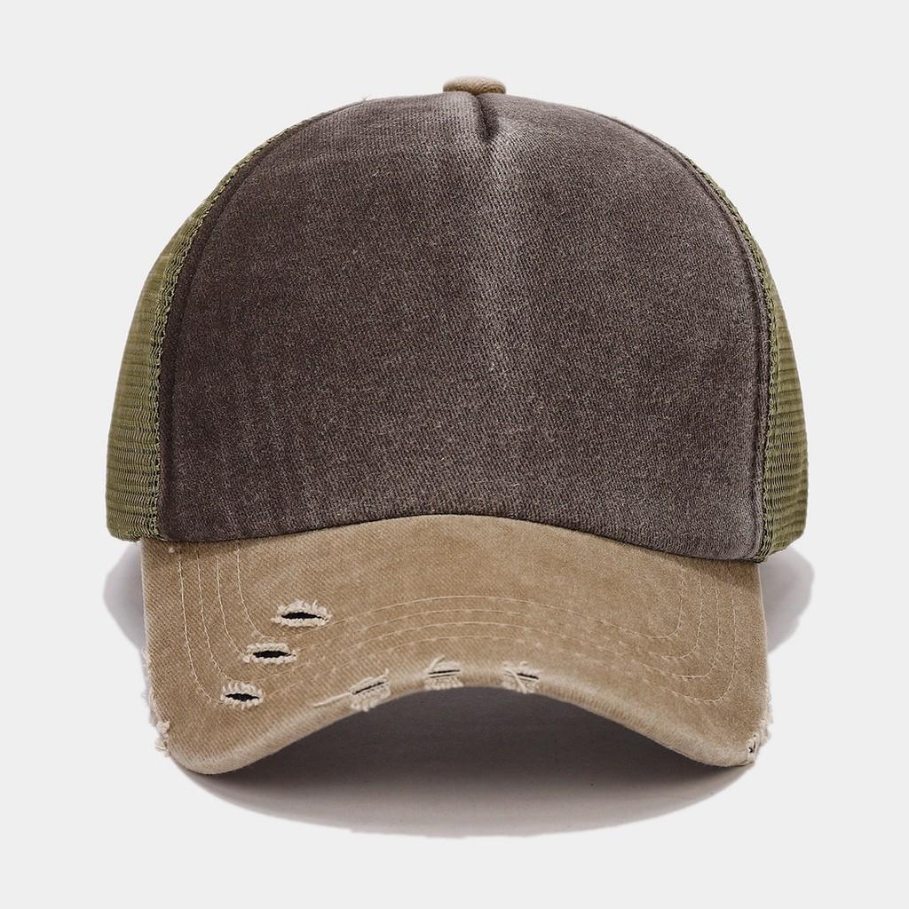 

Cotton Washable Baseball Cap With Adjustable Strap For Summer Sun Protection Brown Khaki