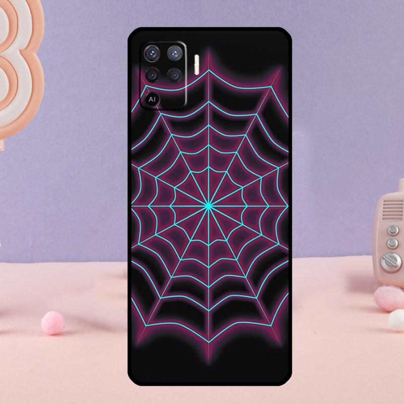 

Spider Web Phone Case For Oppo A18 A38 A58 A78 A98 A74 A94 A54 A40 A60 A80 A16 A76 A96 A15 A57S A17 A77 OPPO A79 5G