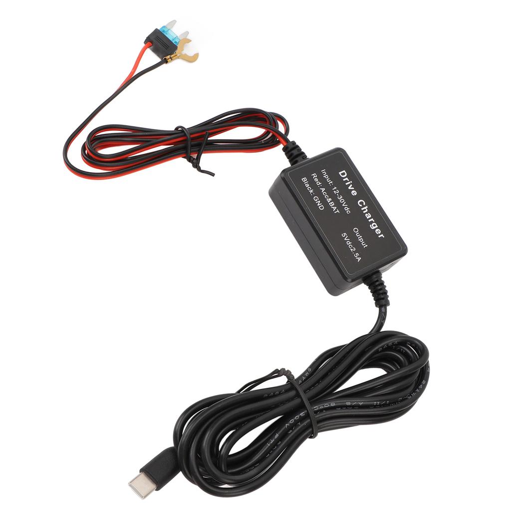 Dash Cam Hardwire Kit Stable Power Output 12V?30V To 5V Type C for Mirror Cam GPS Navigators Radar