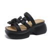 Fashion 7.5CM Designer Women Summer Chunky Sandals Platform Slippers High Heels Ladies Slides Beach Flip-Flop Woman Sandalias De Mujer