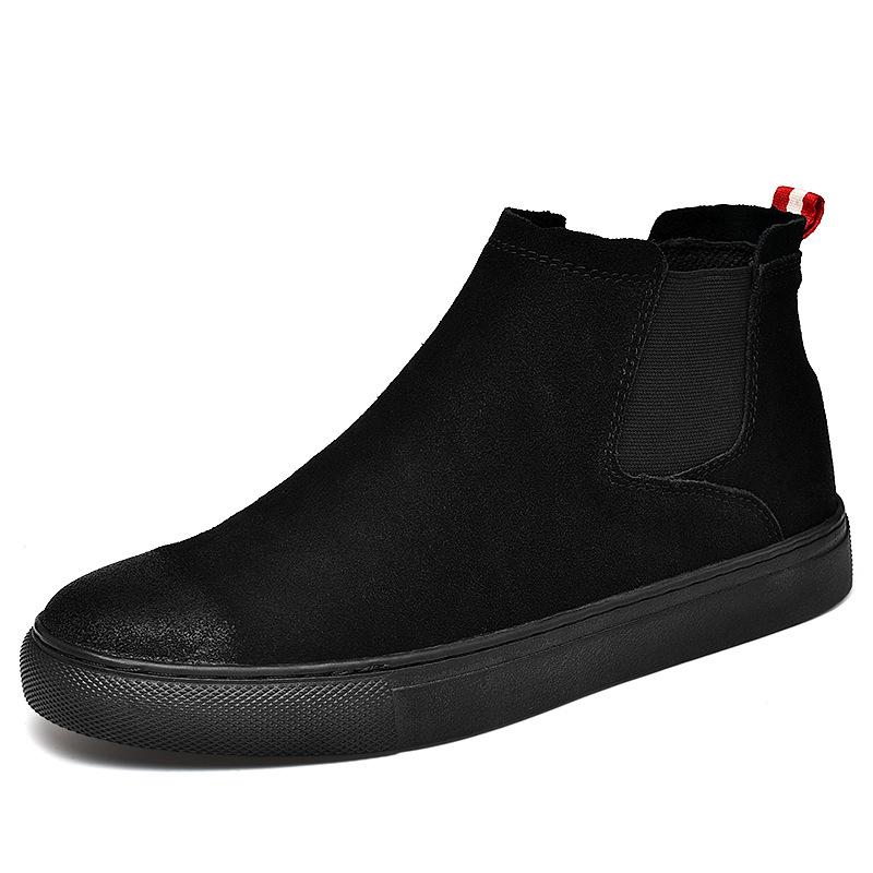 Winter Snow Shoes for Men Warm Plush Boots Chelsea Shoes Comfortable Snow Boots Men's Casual Shoes Large Size Fur Inside Shoes