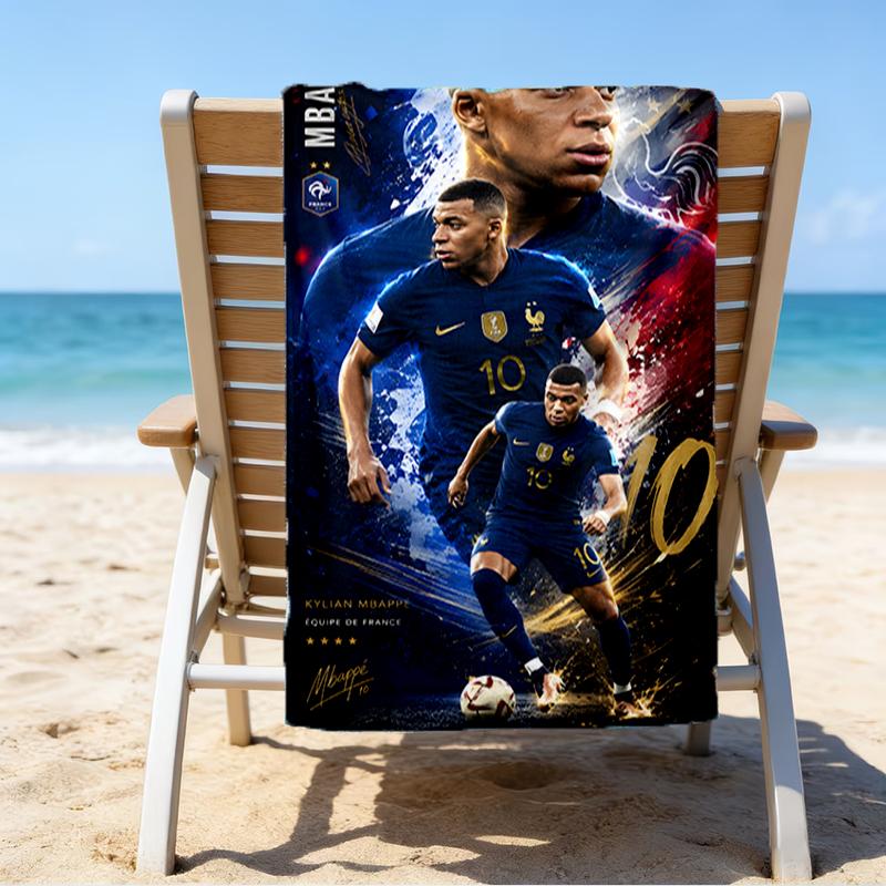 Kylian Poster Beach Towel - Soft, Absorbent Microfiber, Lightweight, Ideal for The Beach, Parties, Travel, Camping fan gifts