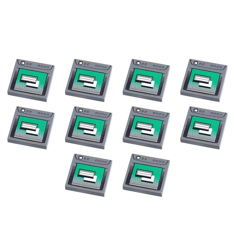 Accesorii Imprimate Oras Blocuri de Constructie Controller Calculator Monitor Tastatura Tablou de Bord Telefon Mobil Radio Mini Caramizi Jucarii pentru Copii