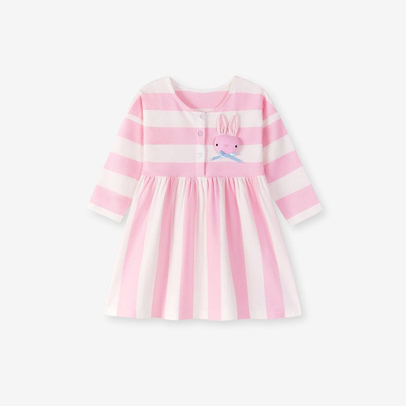 Little Maven Cross-Border Export Girls  Dress European and American Style Children s Dress Girls  Striped Cute Dress S3153 5Y (120cm)