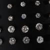 Luxury Fashion Round Metal Rhinestone Crystal Stud Earrings Earring Sets Jewelry Accessories
