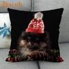 Nice Pomeranian Dog Pillowcase Bedroom Home Decorative Cover 45x45cm Square Zipper Pillow Cases Cotton Linen Fabric No Fade