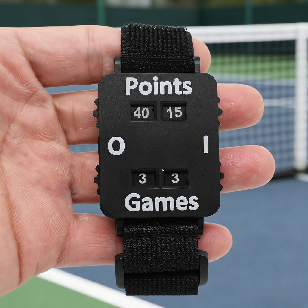 Scorer Wristband Sport Accessories Instant Score Tracker with Clear Display for Men Women Cricket Tennis Padel & Ping Pong