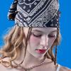 KOLEAT UV Protection Bandana Bohemian Hair Scarf Handkerchief [BLACK]
