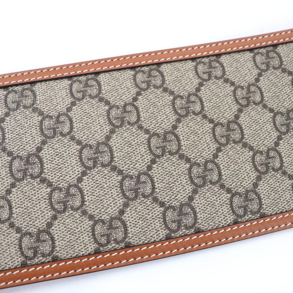 Pristine GUCCI Belt GG Supreme Wide Belt Brown GG Supreme Women 718505 Used