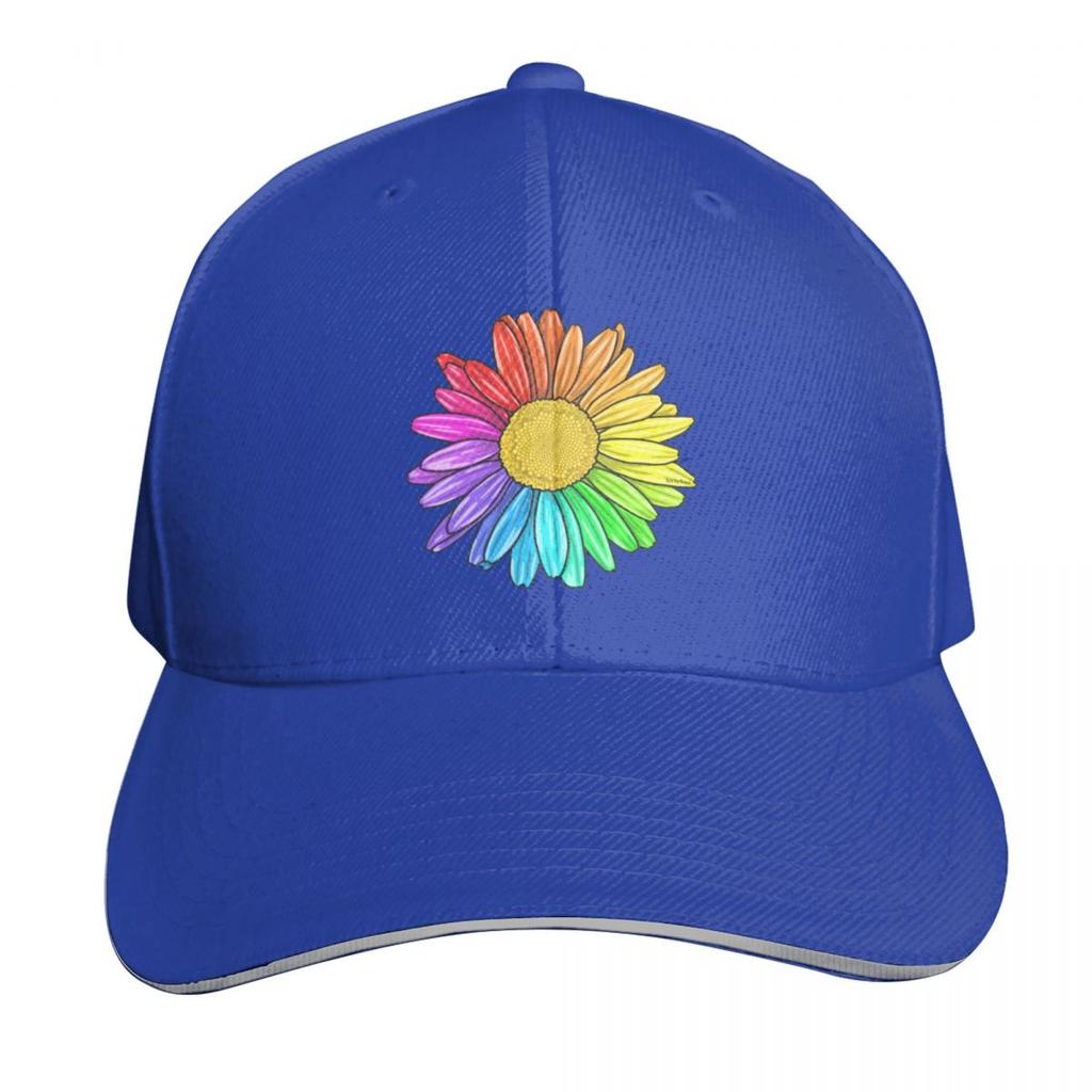 Rainbow Daisy Baseball Cap Sun Hat For Children Hard Hat Funny Hats Luxury Brand FeUnisex Unisexs