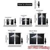 Flat Printing Curtains Without Rod Drippingclouds Popular Curtain Fabric Versatile Polyester Thermal Set Of 2 Made