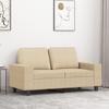 Vidaxl Sofá de 2 Lugares, Creme, 120 Cm, Estofado em Tecido