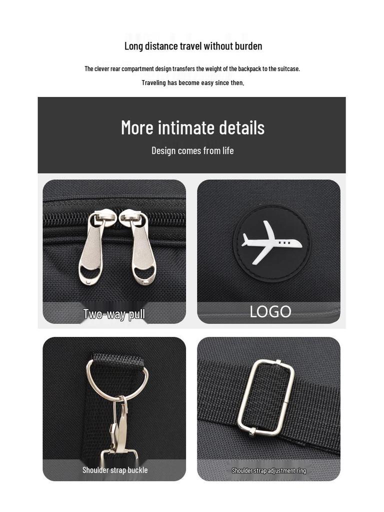 Torba Podróżna z Tkaniny Oxford o Dużej Pojemności - Torba na Ramię, Bagaż Rejestrowany, Składana do Przechowywania
