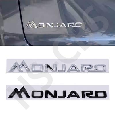 1Pc 3D ABS MONJARO Letter Logo Auto Tailgate Emblem Monjaro Car Rear Trunk Badge Side Fender Decal Car Styling Auto Accessories
