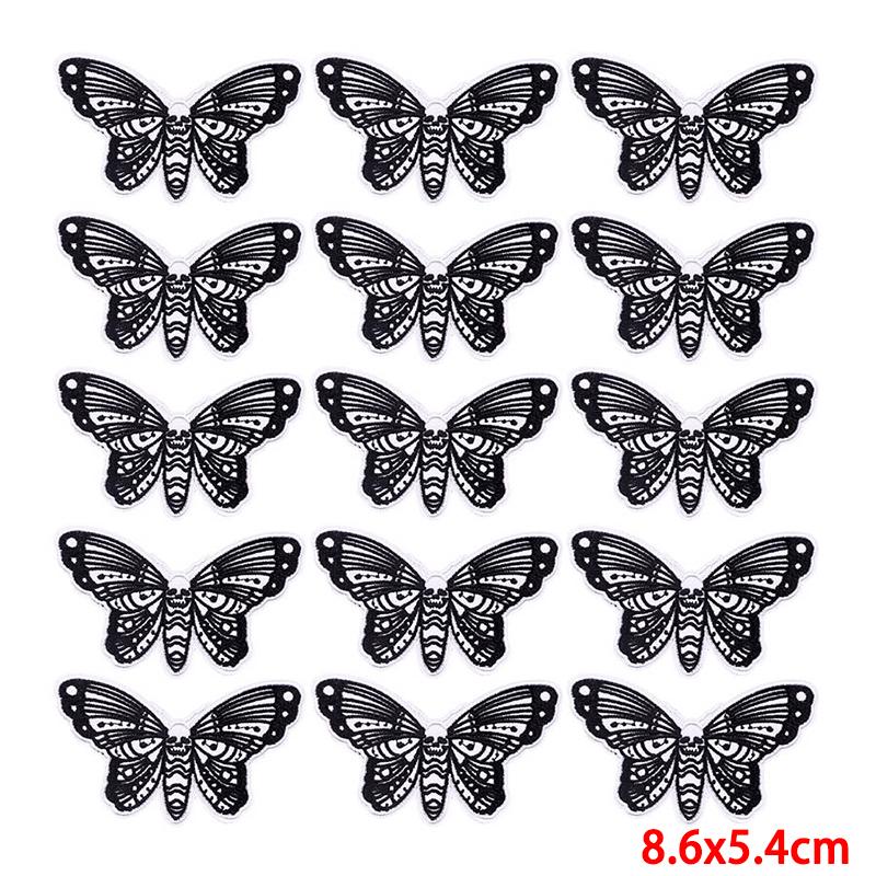10 Pcs/lot Wholesale Embroidery Patch Iron On Patches For Clothing Patches On Clothes Jackets Decor Applique Sew Supplies