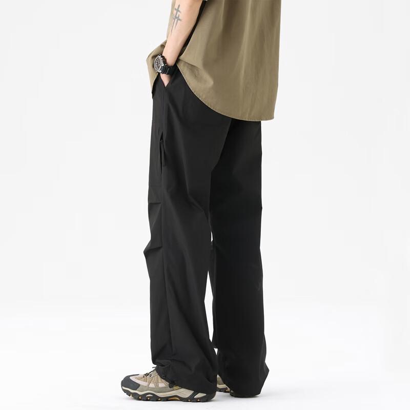 SWAMP AREA Men's American Retro Loose Straight Cargo Pants WS017