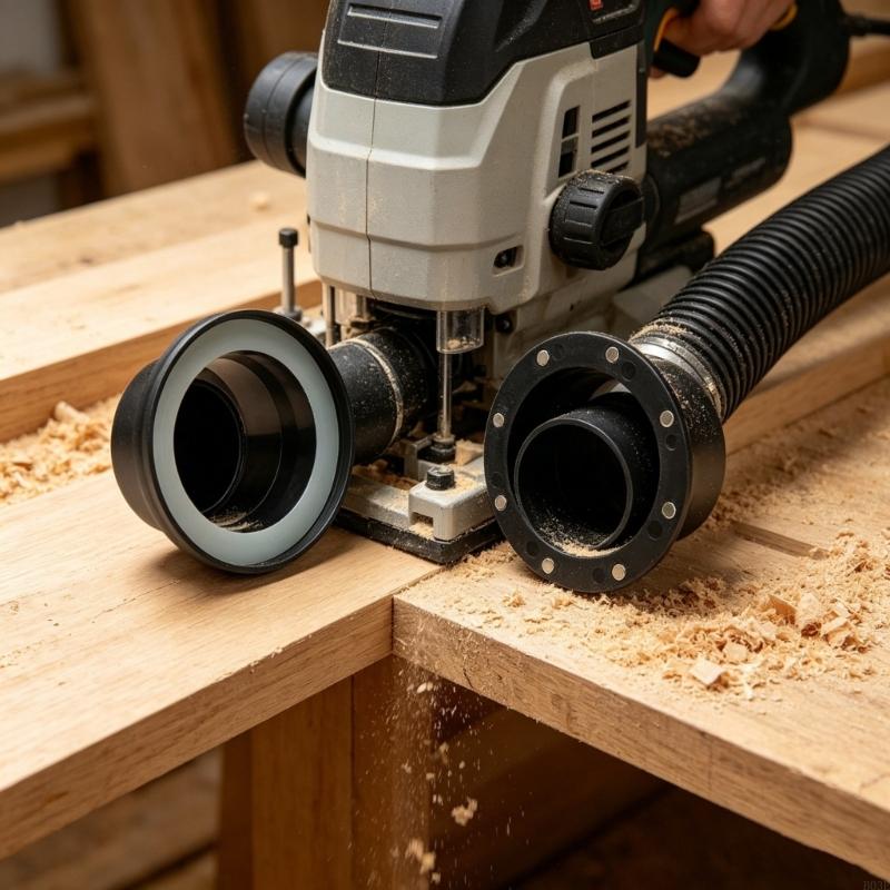 Dust Collection Part Works For 4 Size Hose Simple Connection For Woodworking Equipment produced Of ABS B03E