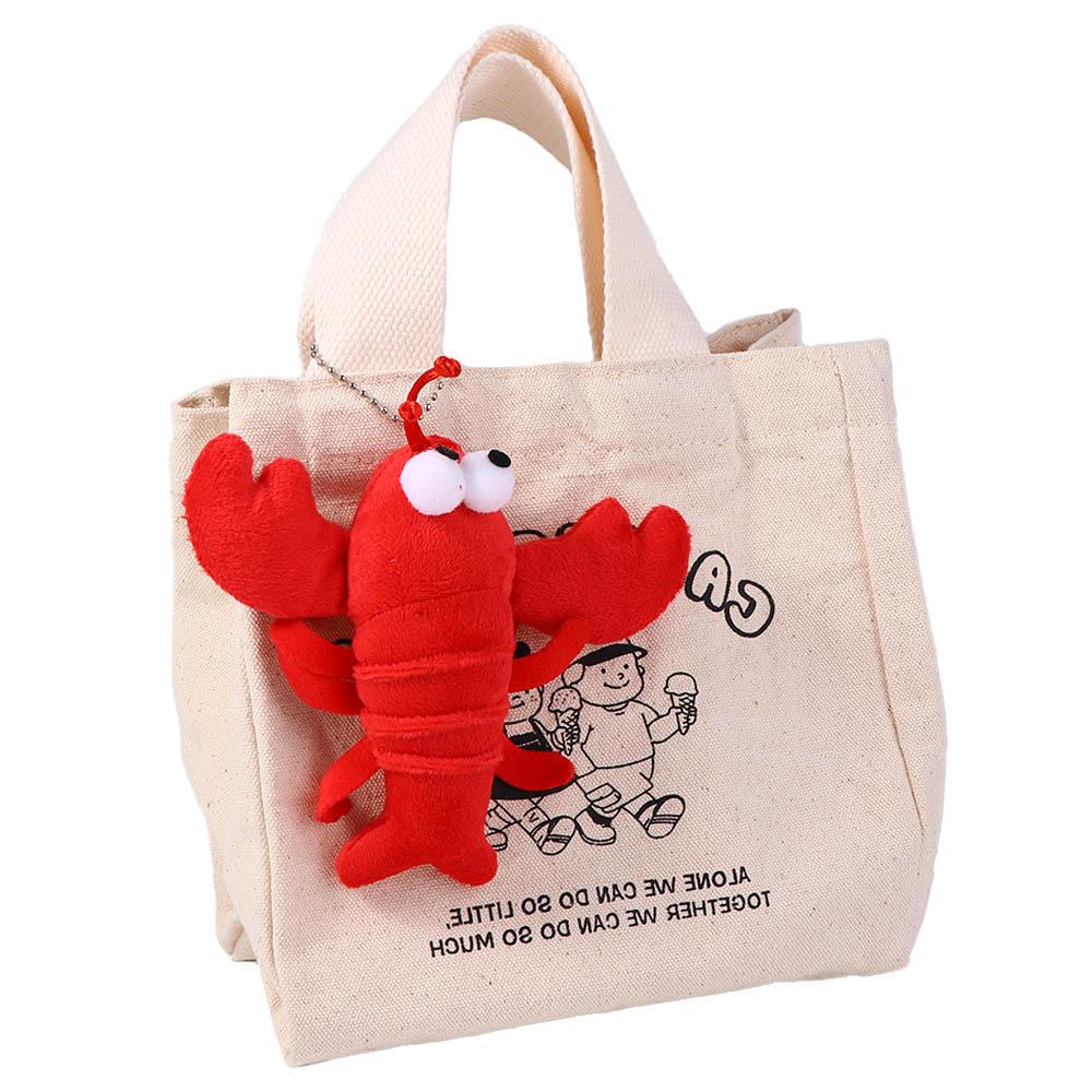 Kawaii Niedliche Flusskrebsform Plüschtier Schlüsselanhänger Niedliches Stofftier Tasche Anhänger Spielzeug Geschenk Lustiger Roter Hummer Schultasche Dekoration